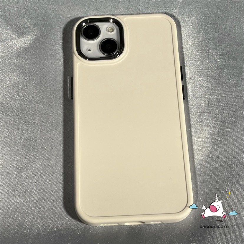 Cute Kitty Cat Bracket Mewah Plating Case Kompatibel Untuk IPhone 7plus 13 11 12 14 Pro MAX X XR 7 8 Plus XS MAX Sederhana Warna Solid Frame Lensa Metal Phone Cover Dengan Holder Bracket