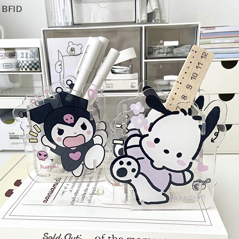 [BFID] Kawaii Pen Holder HelloKitty Kuromi My Melody Dalek Kartun Desktop Ornamen Kapasitas Besar Pena Netral Makeup Brush Organizer [ID]