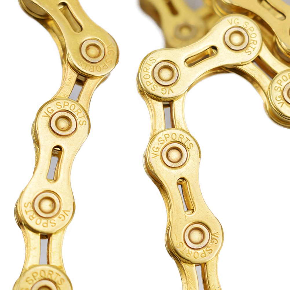 VG Sports Rantai Sepeda Bicycle Chain Half Hollow 8/9 Speed Gold Silver