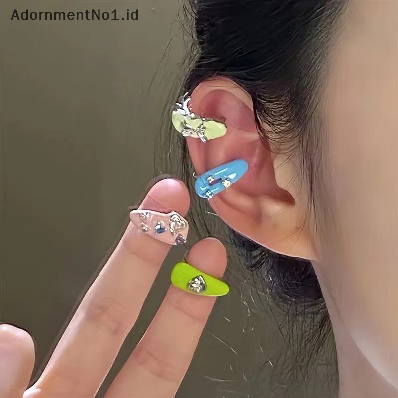 [AdornmentNo1] 1buah manset telinga untuk wanita baru populer Clip-on Earrings perhiasan anting palsu