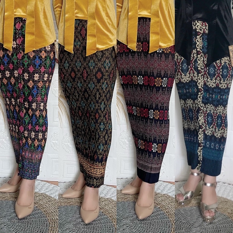 READY Rok plisket PREMIUM SONGKET dan BATIK / bahan halus dan tebal / rok plisket / kondangan langsung pakai