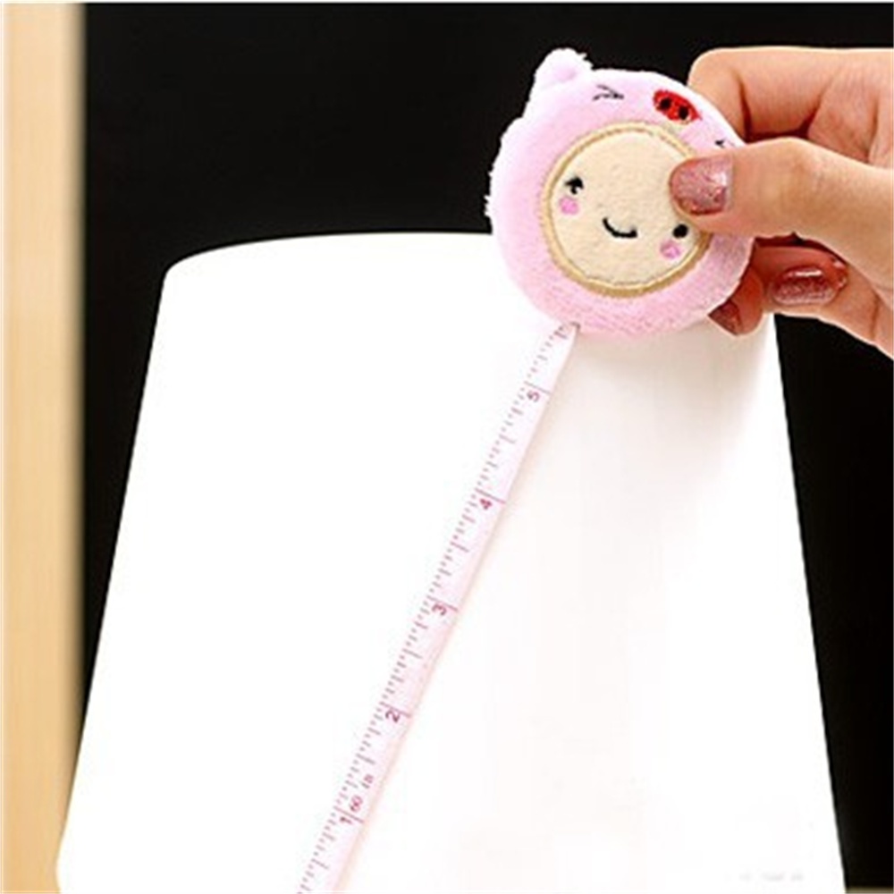 ღ Kartun Mewah Pita Pengukur 1.5m Telescopic Tape Automatic Telescopic Meter Gauge Mengukur Pakaian Lembut Penggaris Lingkar Pinggang