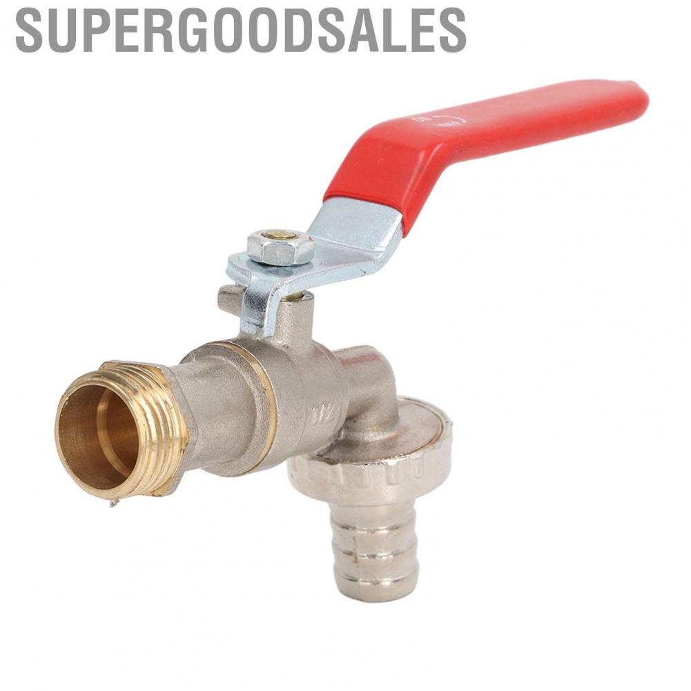 Supergoodsales Home Hose Faucet  1/2in Outlet 3/4in Inlet Corrosion Resistant Multifunctional Brass Water for Irrigation Household