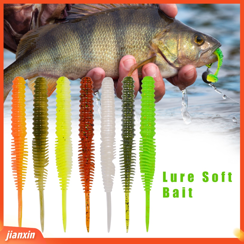 (In Stock) 5pcs 100mm /4.5g Umpan Pancing Semua Air Desain Simulasi Warna Cerah Banyak Digunakan Bionic Soft Fishing Bait Untuk Outdoor