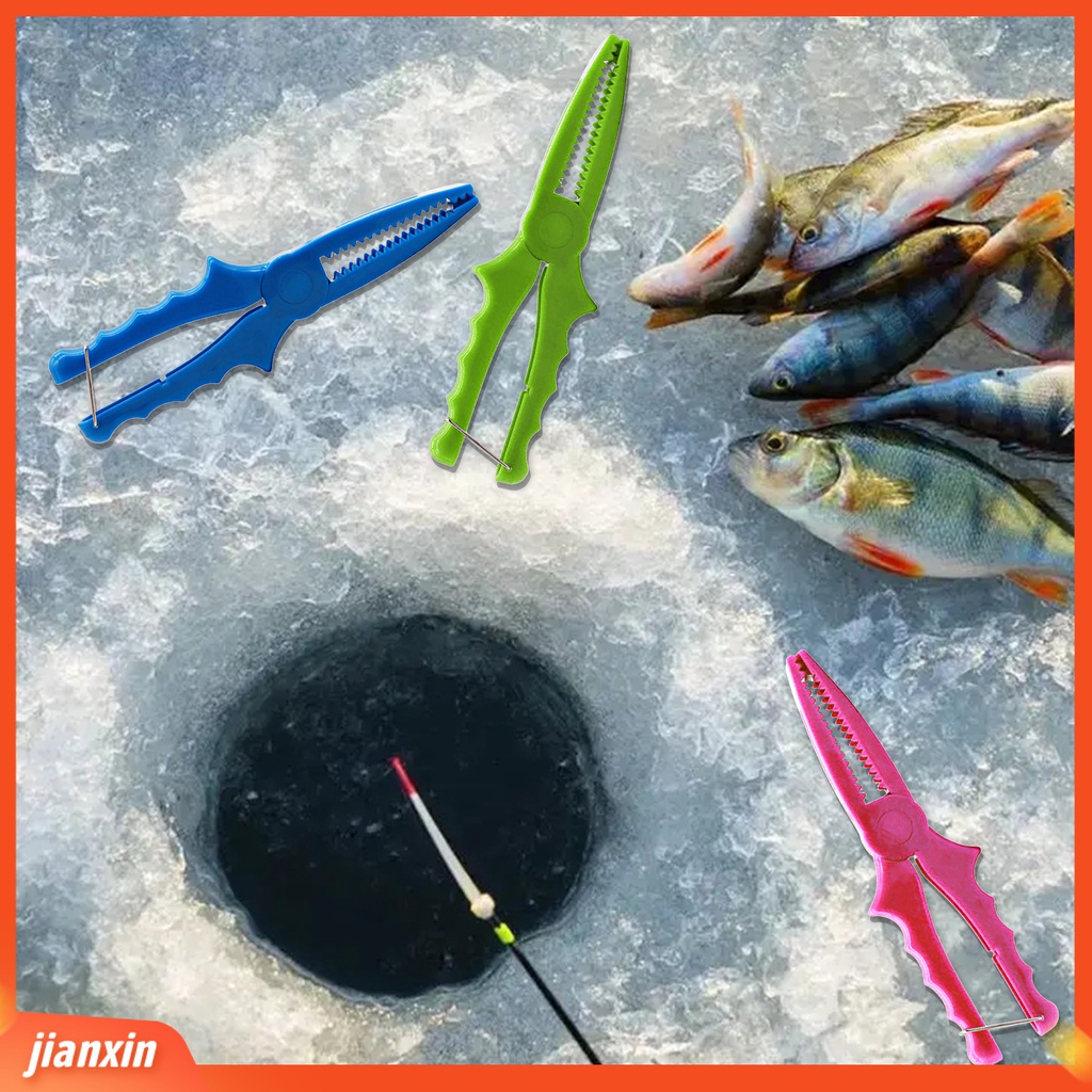 (In Stock) Fish Gripper Sawteeth Anti-slip Ergonomic Handle Portable Dengan Gesper Logam Kontrol Ikan ABS Plastik Pembukaan Lebar Tang Kontrol Pancing Alat Pancing