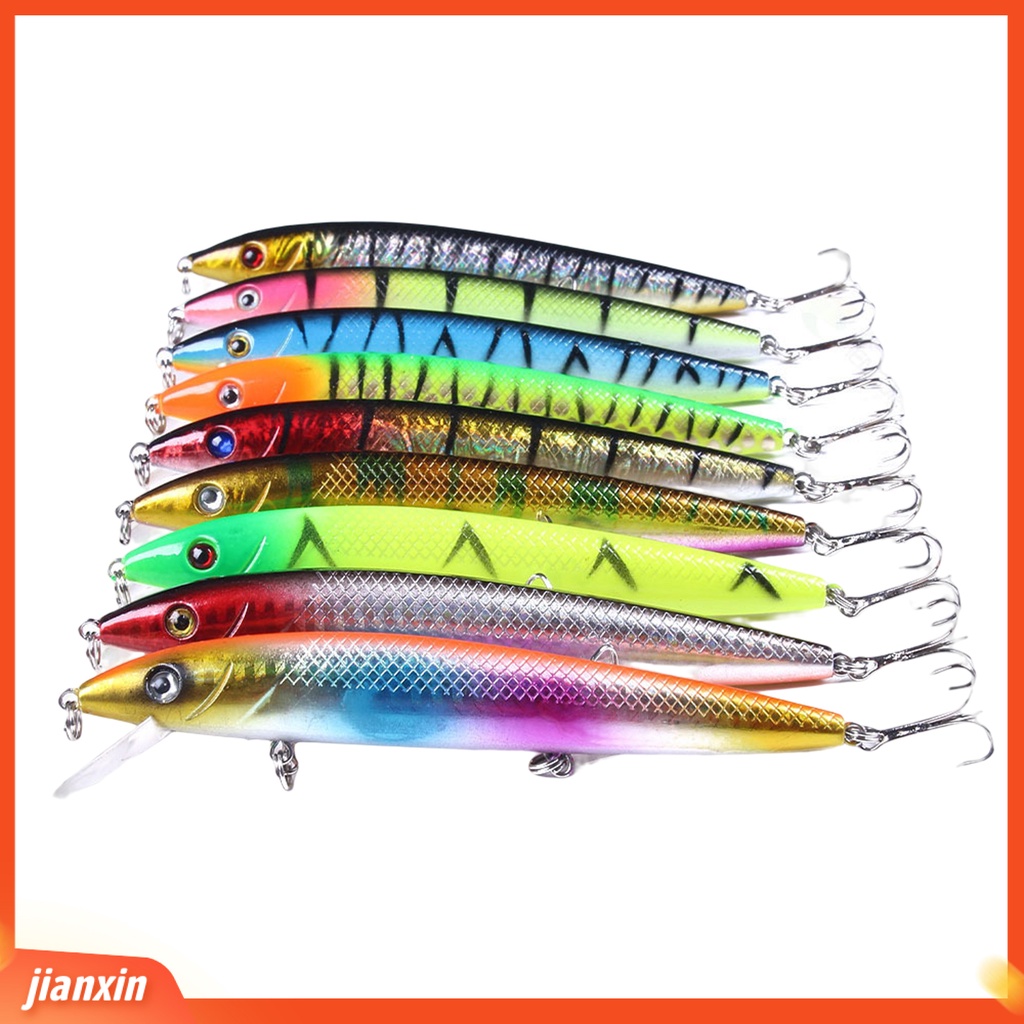 (In Stock) 12CM /13.8G Umpan Pancing Simulasi Kait Tajam Warna Cerah 3D Fisheyes Universal Menangkap Ikan Plastik Mengambang Ikan Kecil Buatan Umpan Keras Perlengkapan Memancing