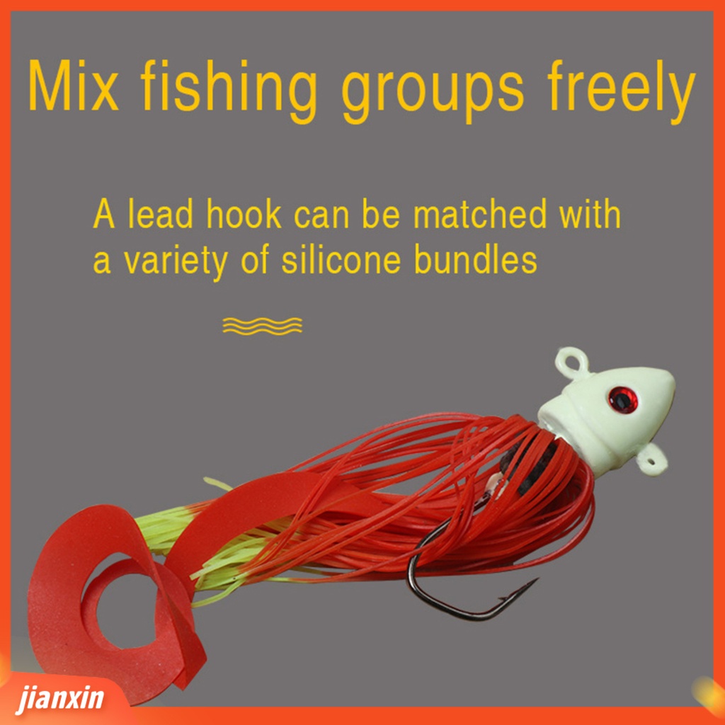 (In Stock) 5Pcs 6.5cm /2.8g Rok Lembut Umpan Buatan Bentuk Payung Silikon Jig Skirts Fishing Tackle