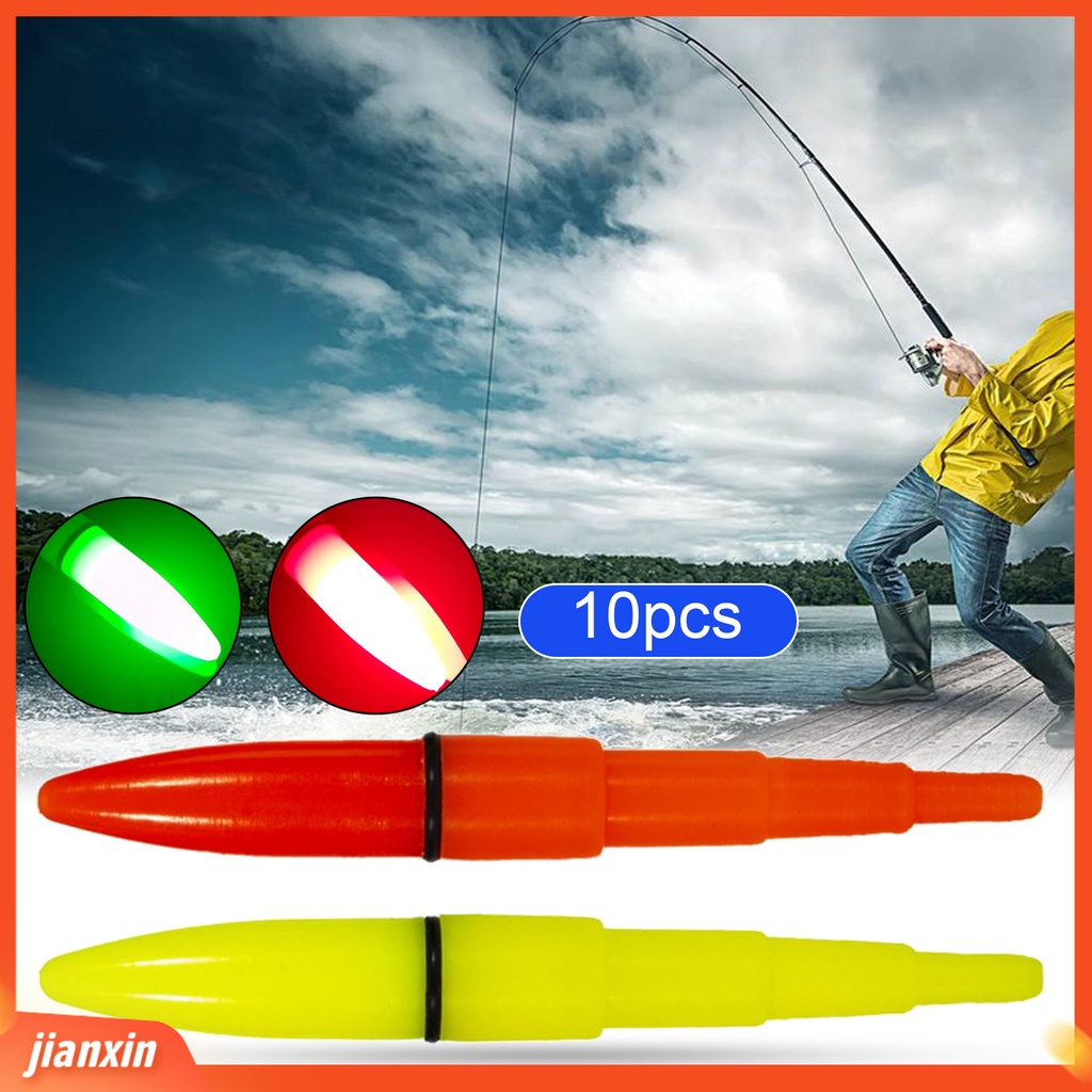 (In Stock) 10Pcs Lampu Ekor Apung Portabel Efek Bagus Aplikasi Luas Stik Glow Pelampung Mini Ringan Untuk Memancing Malam Hari