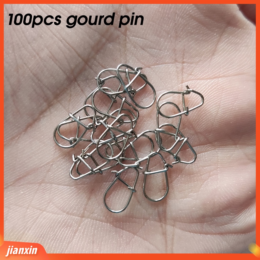 (In Stock) 100Pcs Snaps Putar Memancing Tahan Karat Perubahan Cepat304Kunci Ganda Stainless Steel Desain Lure Snaps Untuk Air Tawar