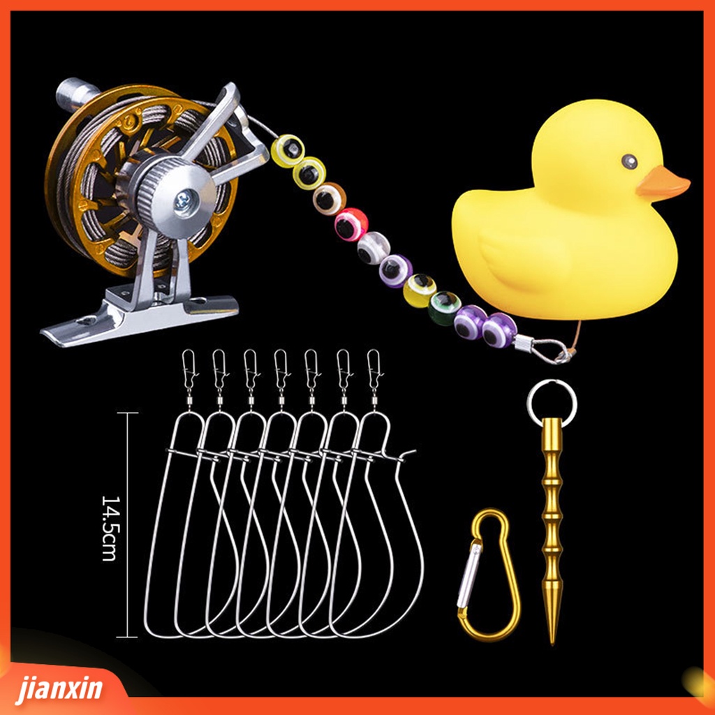 (In Stock) 1set Gesper Kunci Pancing Satu Jari Penguncian Menghindari Tangling Aksesoris Profesional Ikan Lock Belt Stringer Untuk Memancing