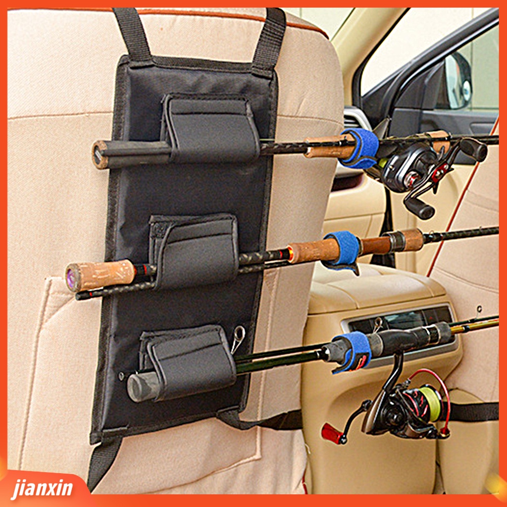 (In Stock) 1pasang Rak Joran Pancing Kendaraan Pita Pengikat Beban Tinggi Braided Belt Car Seat Adjustable Fishing Rod Holders Untuk Kendaraan