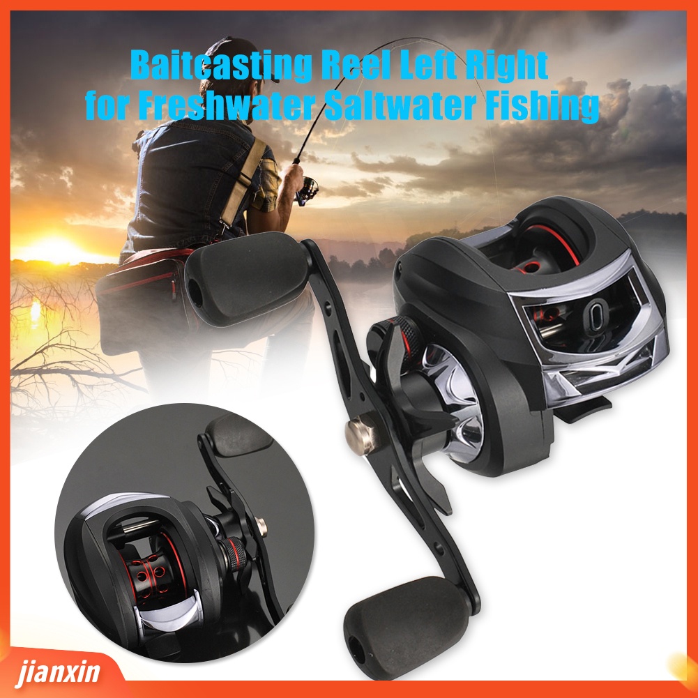 (In Stock) 6.3/1 Gear Kiri Kanan Tangan Baitcasting Reel Untuk Memancing Air Tawar Air Asin
