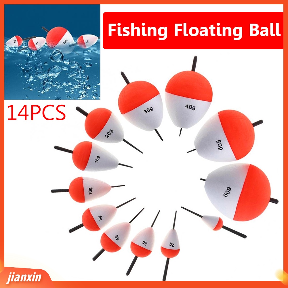 (In Stock) 14Pcs Pelampung Pancing Laut Vertikal Pelampung Bobber Stick Fish Tackle Tools Aksesori