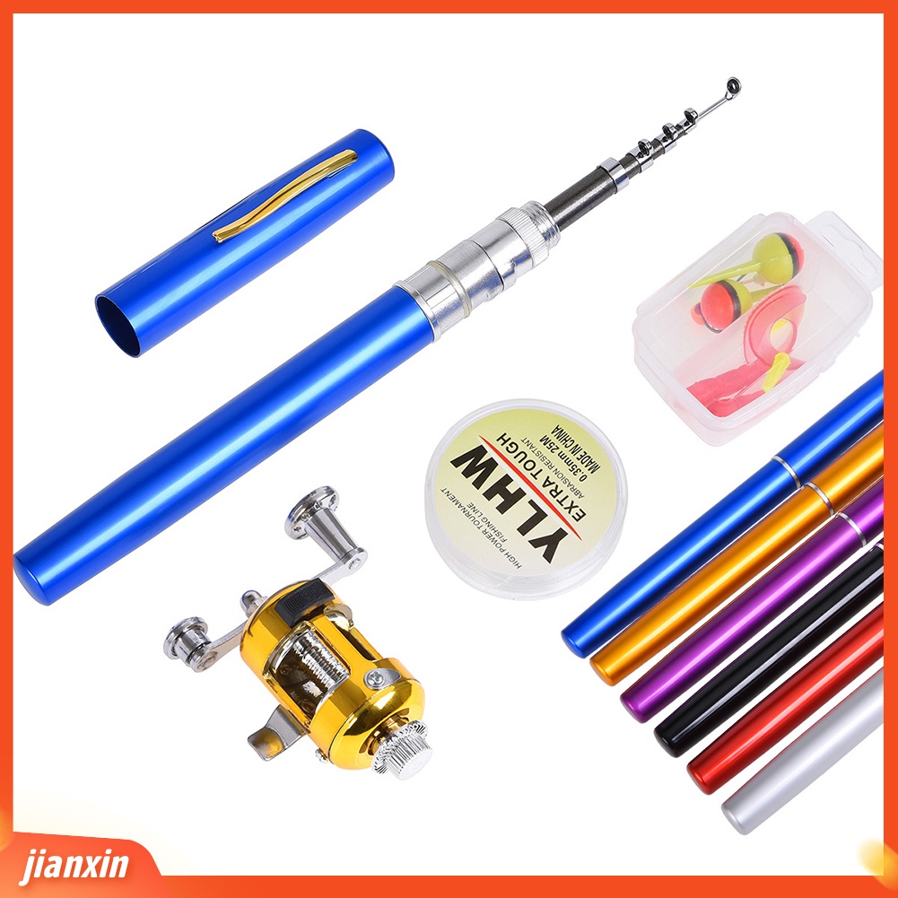 (In Stock) Outdoor Portable Pocket Telescopic Light Weight Sea Fishing Rod Pole Alat Pancing Ikan