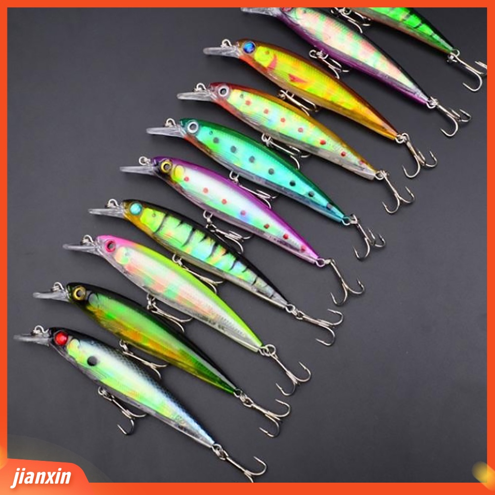 (In Stock) 11cm /13.4g Ikan Kecil Memancing Umpan Bass Keras 6#Hook Tackle Umpan Bionic Plastik