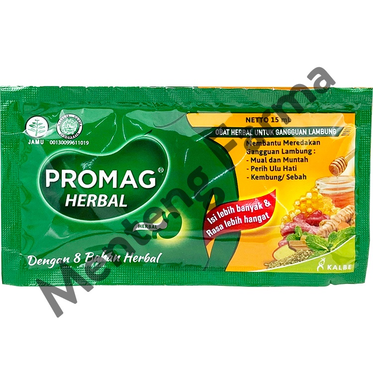 Promag Herbal Sachet - Pereda Kembung, Sebah, Nyeri Ulu Hati