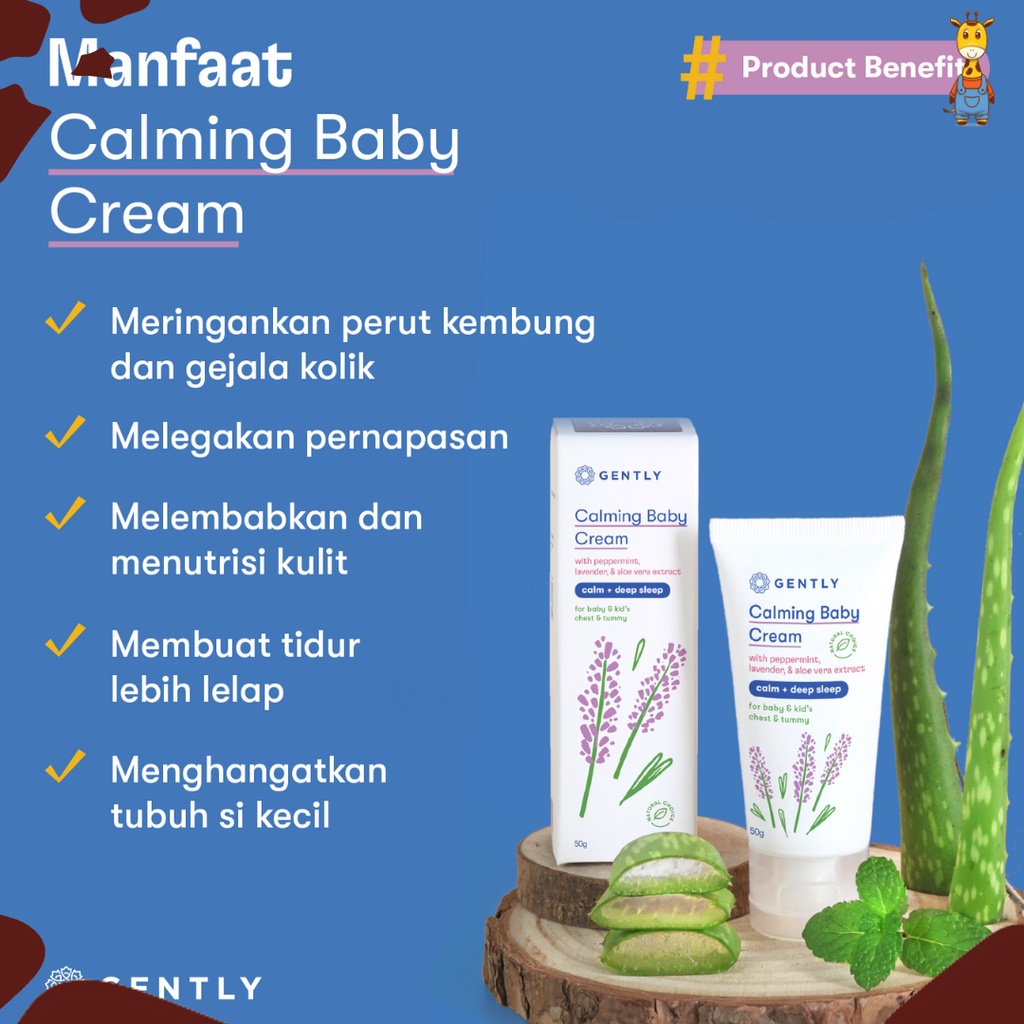 Gently Calming Baby Cream 50g - Krim Penghangat dan Pereda Kolik Bayi