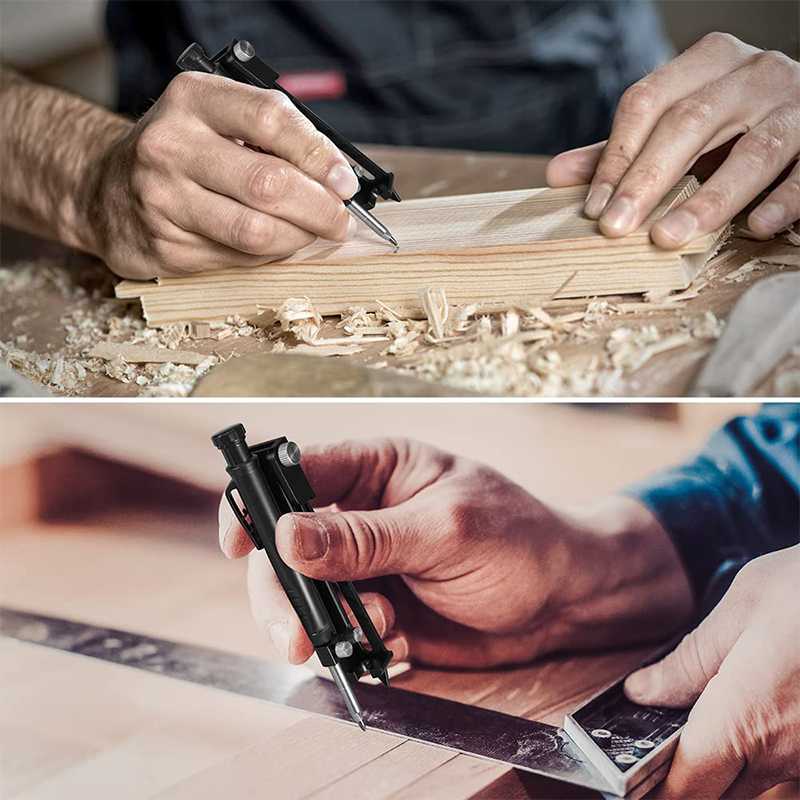 Penggaris Tukang Scribing Tool Woodworking Multi Function Ruler Contour Gauge - SZ3