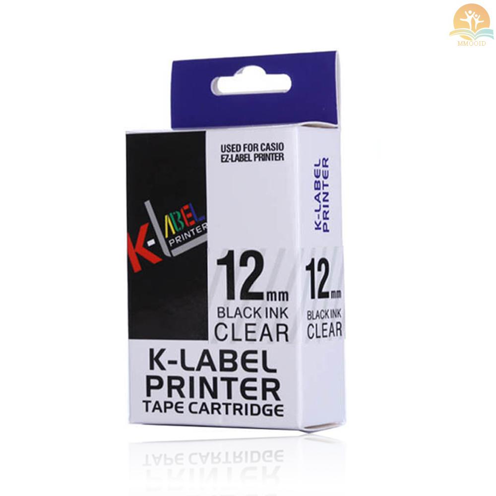 In Stock 12mm Label Tape Kompatibel Pita Cartridge Pengganti Casio KL-60 KL-100 KL-170 KL-120 KL-180 KL-780 KL-820 KL-7400 KL-8700 KL-8800 CW-L300 EZ Label Maker