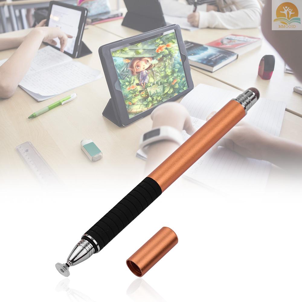 In Stock 2-in-1 Pen Stylus Presisi Dengan Kepala Konduktif Dan Ujung Cakram Universal Touchscreen Pen Set Untuk Semua Kapasitif Touchscreens Ponsel Tablet Paket 1 Pcs Emas