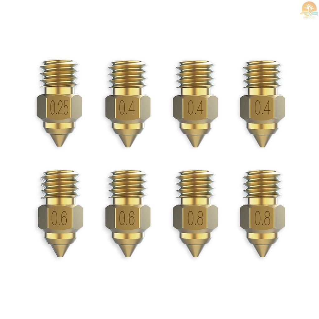 In Stock Creality Brass Nozzle Kit Kekerasan Tinggi300℃ Tahan Suhu Dinding Dalam Halus Berlaku Untuk Kebanyakan Bahan FDM PLA/ABS/PETG/TPE/TPU Cocok Untuk Printer 3D CR-10