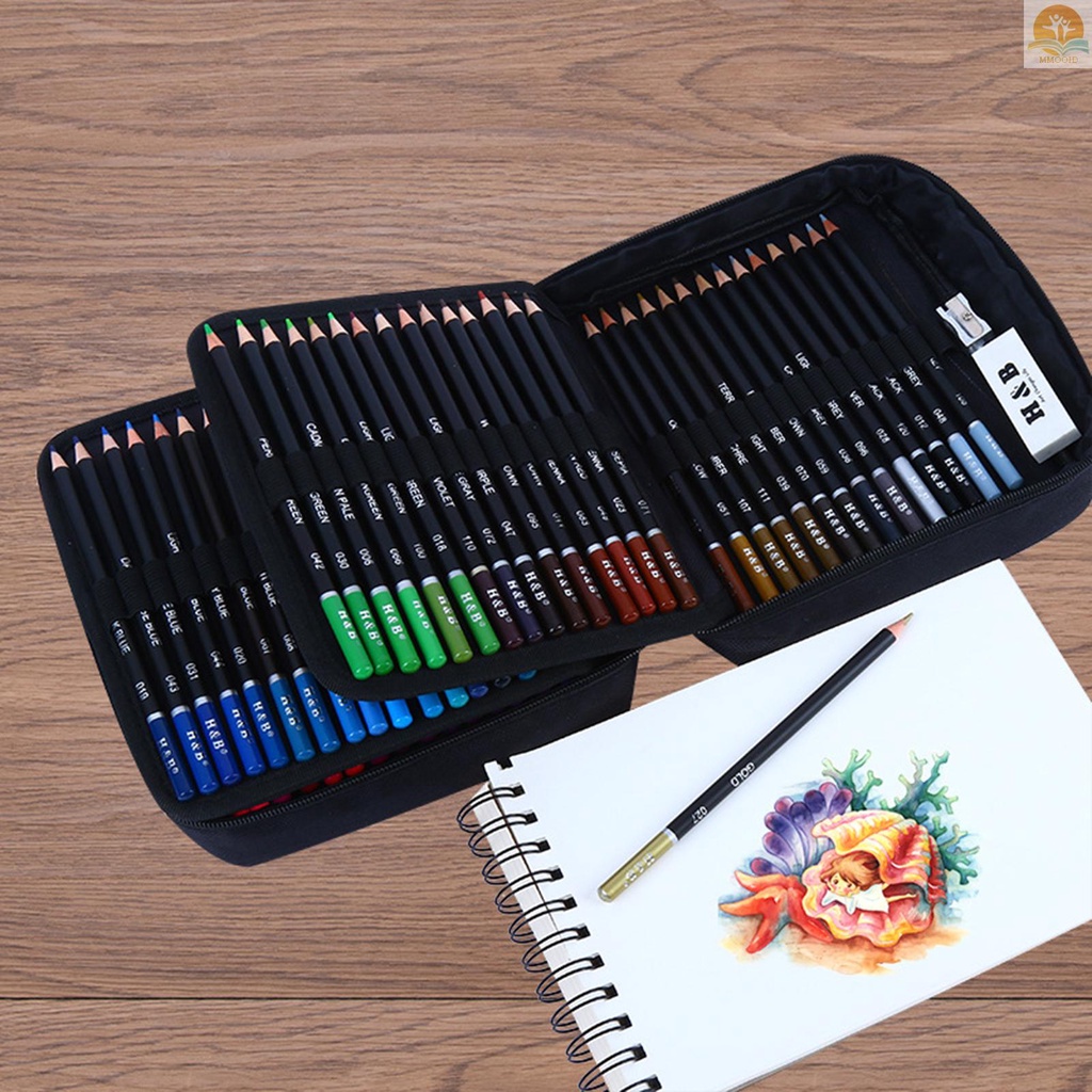 In Stock H&amp;B 72warna Stik Pensil Lukisan Cat Minyak Art Set Kit Inti Lembut Berbasis Minyak Untuk Anak Kids Dewasa Gambar Artis Bergambar Mewarnai Sketsa Kaligrafi Portable Masa Kini G