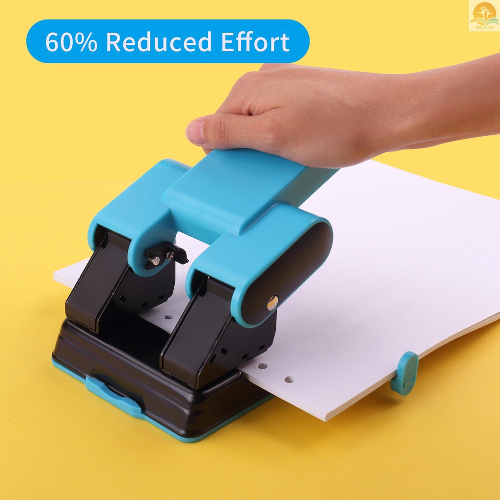 In Stock KW-triO 2-Hole Paper Punch Handheld Metal Hole Puncher Jarak Lubang Adjustable 70mm /80mm 70lembar Kapasitas 6mm Untuk A4/ A3/A5/ A6/B4/B5/B6/B7 Notebook Scrapboo