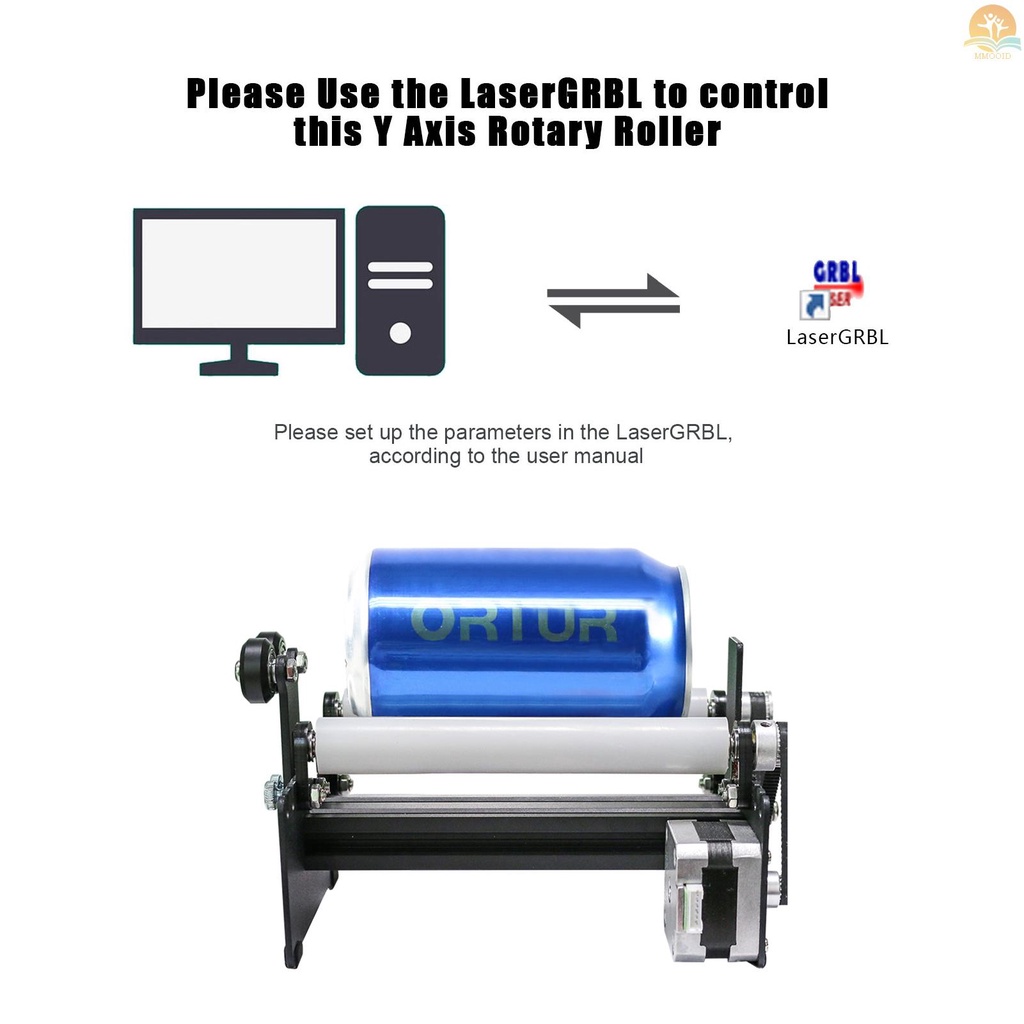 In Stock Y-aixs Rotary Roller Otomatis Untuk Ortur Mesin Laser Grafir Ortur 3D Printer Laser Master/ Laser Master2