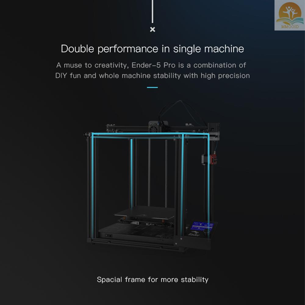 In Stock Creality 3D Presisi Tinggi Ender-5 Pro 3D Printer DIY Kit Dengan Upgrade Silent Motherboard PTFE Tubing Metal Extruder 220*20*300mm Build Volume Resume Printing Dengan 8GB TF