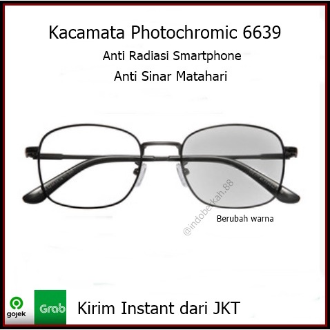 Kacamata Photocromic Korea / Anti Radiasi 2 In 1 Potokromik Photochromic Pria Wanita 6639 Anti radiasi Blue Light