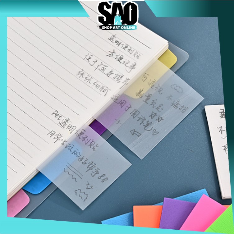 

SAO - S5881 Catatan Tempel / Kertas Memo / Transparan Sticky Note / Sticky Note Transparan Untuk Kantor Sekolah Serbaguna
