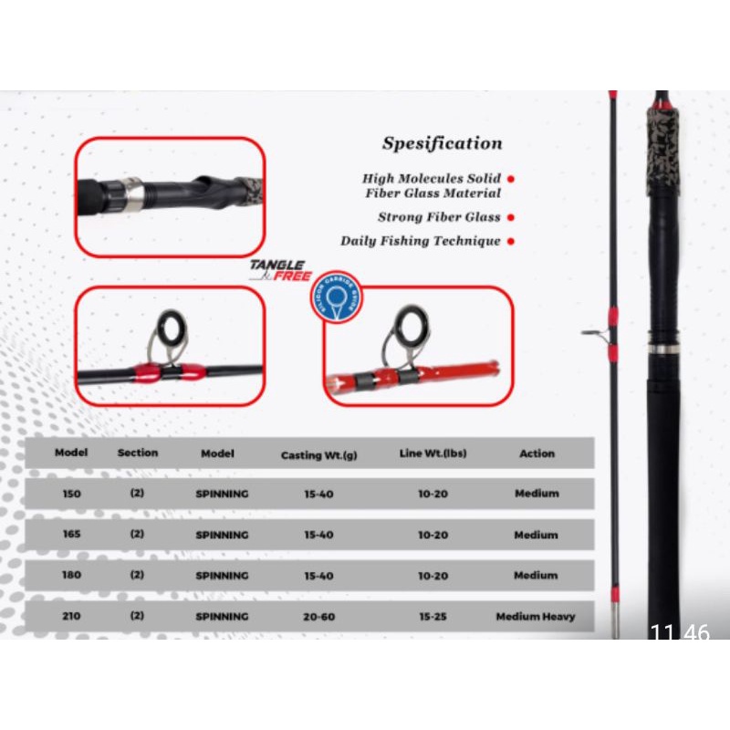 Joran Daido Solid Fiber Devil Ray 150 165 180 cm model busa full