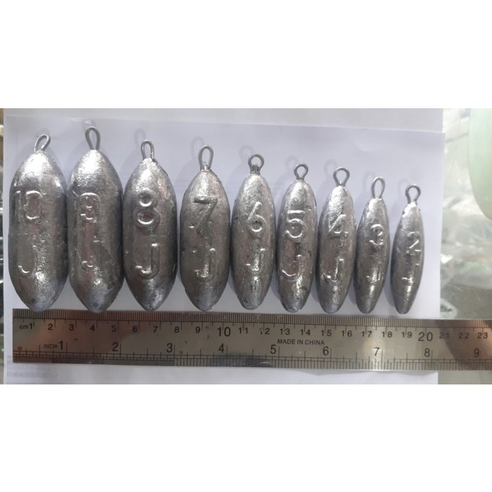 (PROMO) timah pancing 1kg model timah jantung - 1/2 kg