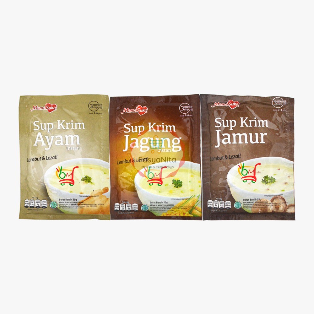 

Sup Krim Ayam Jagung Jamur Cream Soup Siap Saji - 55gr Mama Suka