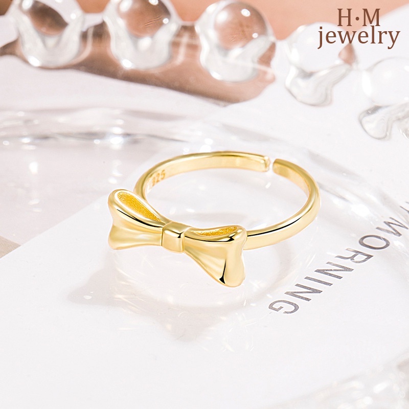 Cincin Ikatan Simpul Minimalis Temperamen Kecil Lucu Manis Pembukaan Baru Ornamen