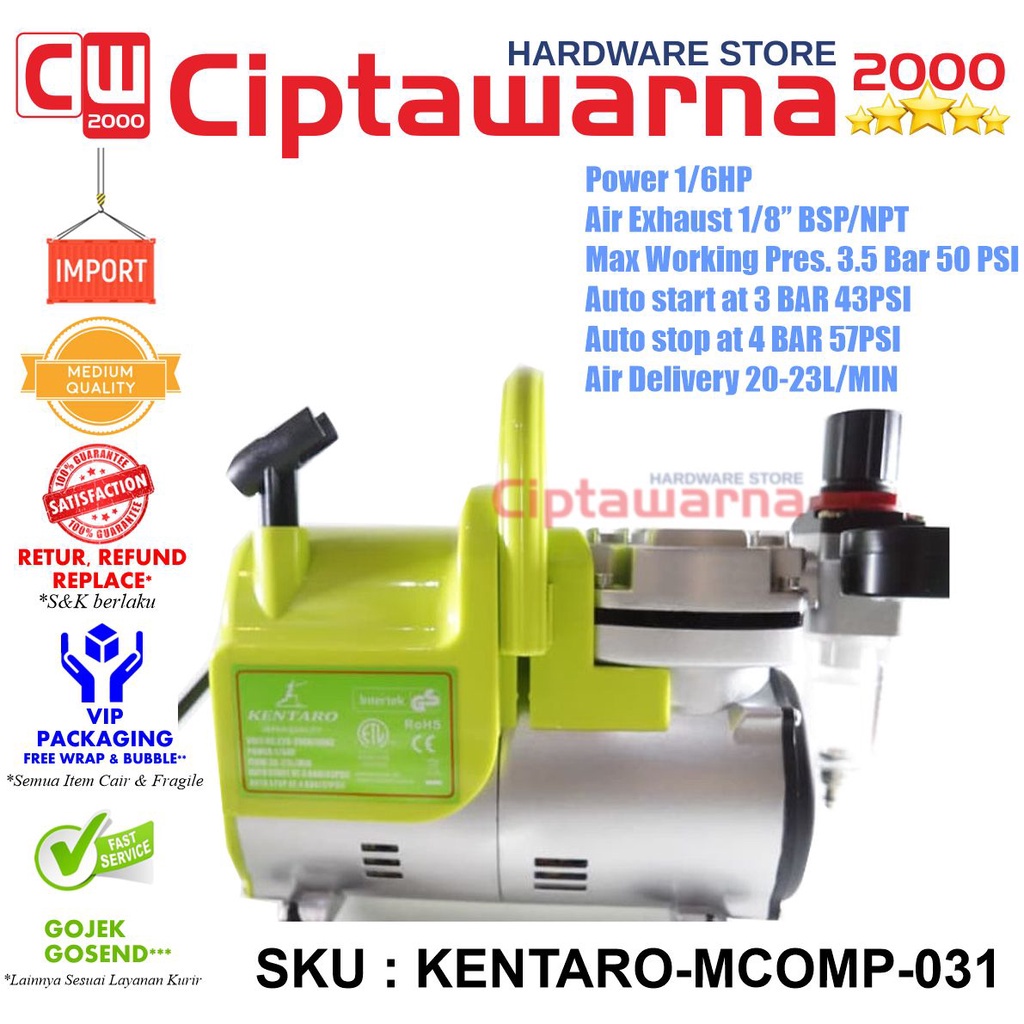 Mini Compressor Kompresor Angin Air Brush - Kentaro 4 Bar - CWK