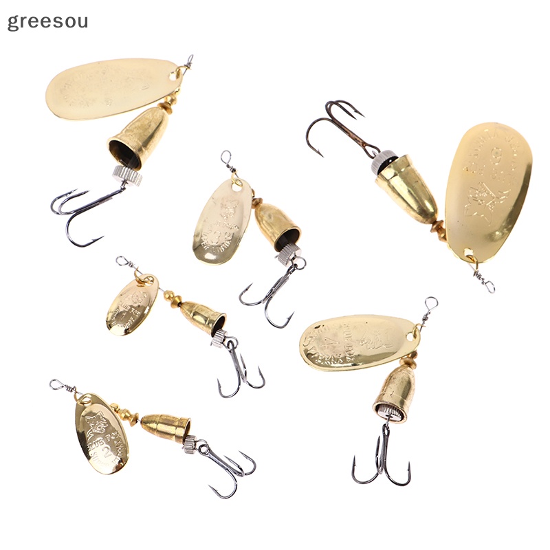 Greesou Blade Rotag Spinner Metal Lure Kuningan Umpan Sendok Buatan Fishing Tackle ID