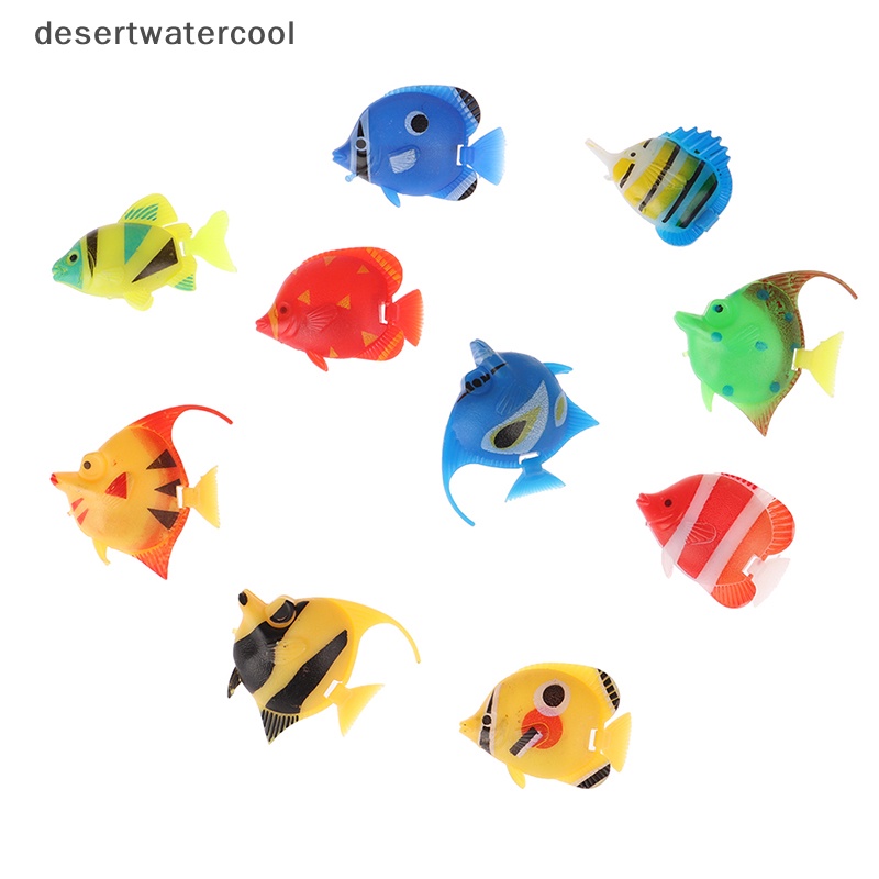 Deid 10pcs Aquarium Ikan Artificial Palsu Floag Fish Pet Decor Hiasan Martijn
