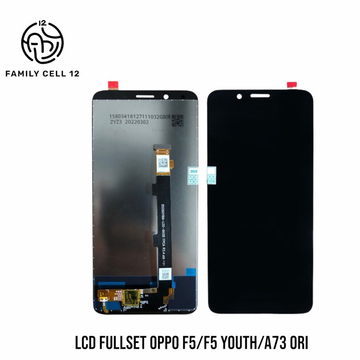 PARLIN PART ELECTRO LCD+TS OPPO F5/F5 YOUTH/A73 ORI - Hitam