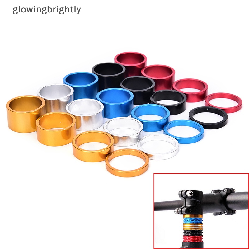 [glowingbrightly] 4pcs Headset Sepeda Spacer MTB Sepeda Jalan Headset Mesin Cuci Batang Depan Garpu Spacer TFX