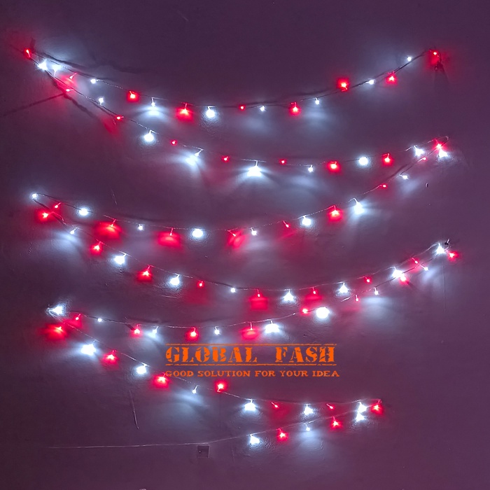 Lampu Tumblr Led Merah Putih 10 m / Lampu Hias HUT RI / lampu Merah Putih