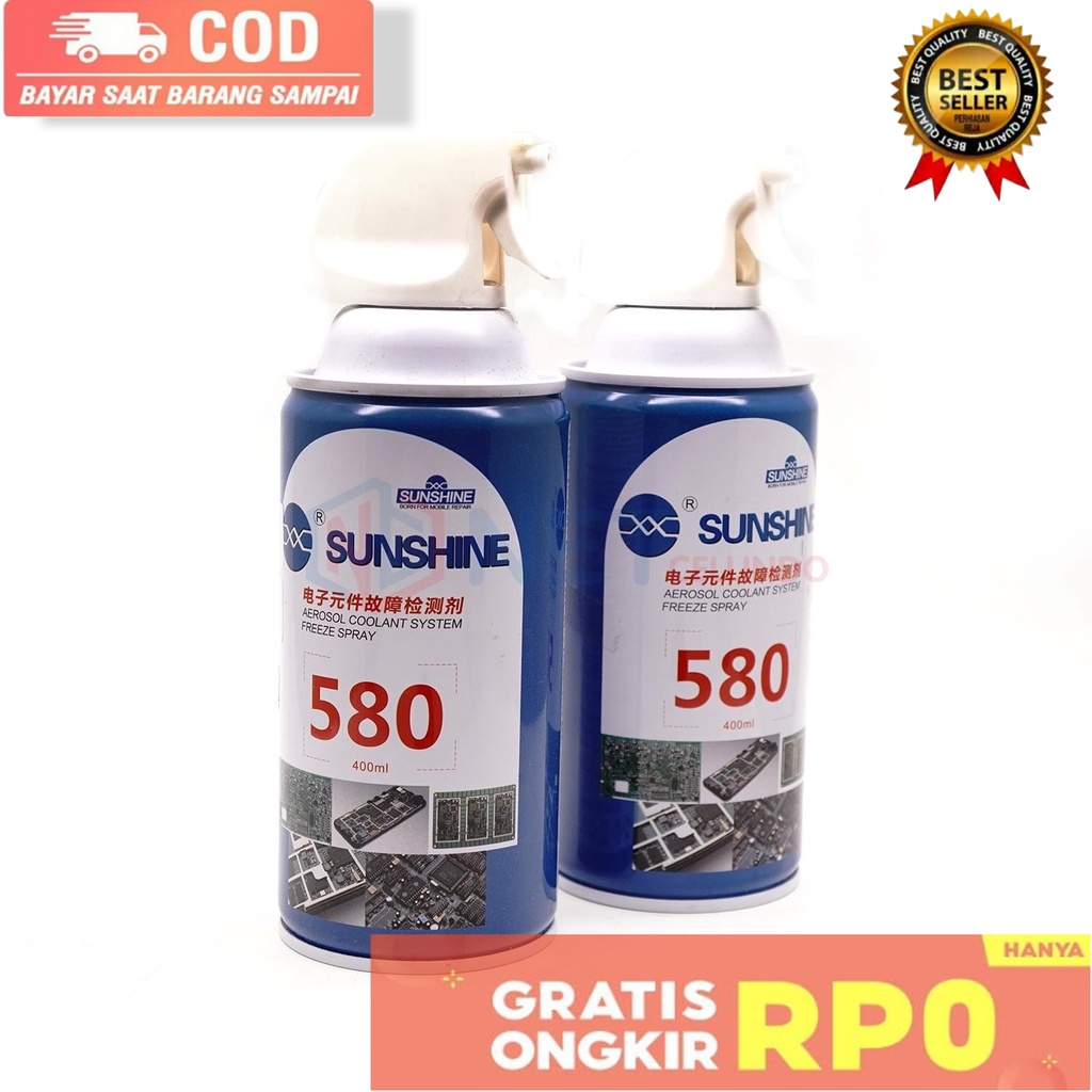 TOOL SHORT DETECTOR SPRAY SUNSHINE SS-580 / COOLANT SYSTEM FREEZE SPRAY SS-580