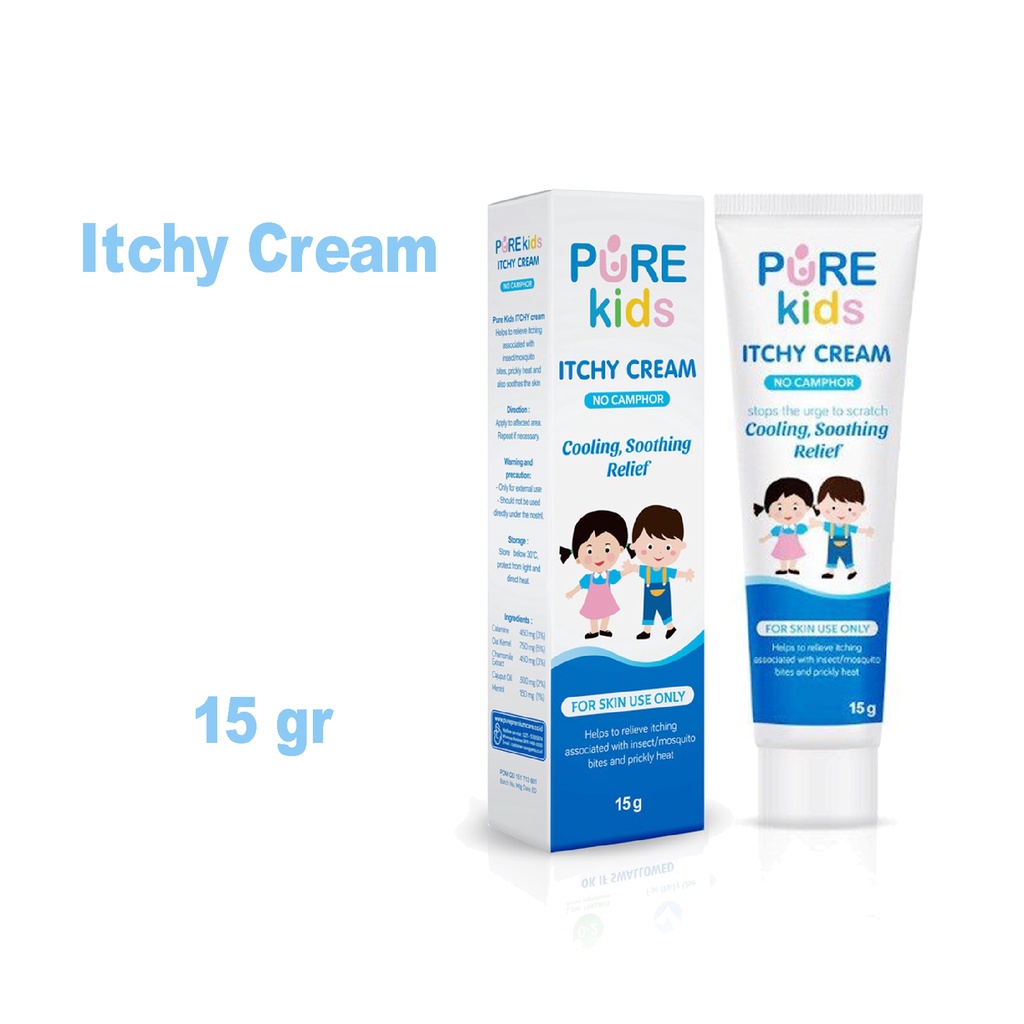 Pure Kids Itchy Cream 15 Gram - Pereda Gatal dan Biang Keringat Anak