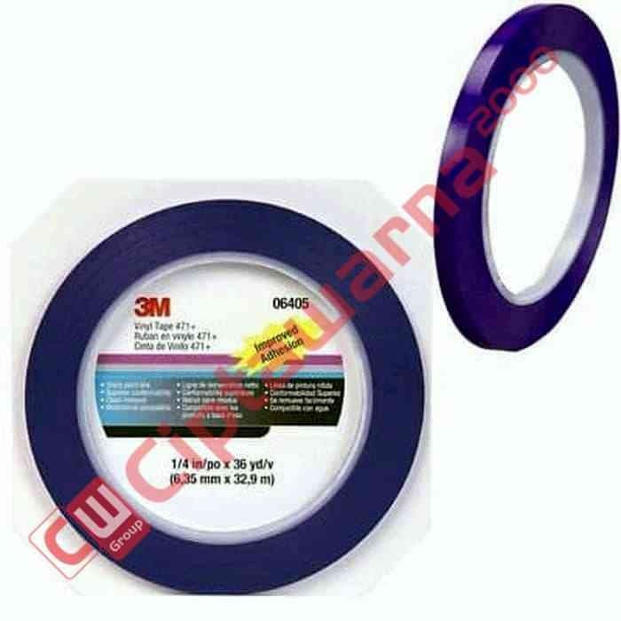

3M 471 Blue - Masking Vinyl Tape - Pita Halus 1/4" x 36 yard Palembang