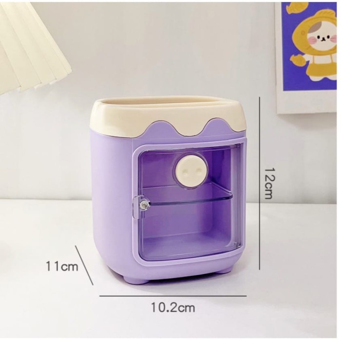 

[DD] tempat penyimpanan pensil pen desk holder organizer Kawaii tempat pena - Ungu
