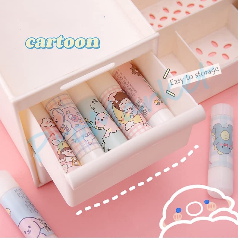 PRO SOLID GUM GLUE STICK KARTUN  Lem Stik Stick Lem Kertas Alat Tulis Sekolah Anak Alat Tulis Aesthetic Kartun Kindergarten Viskositas Tinggi Kuat