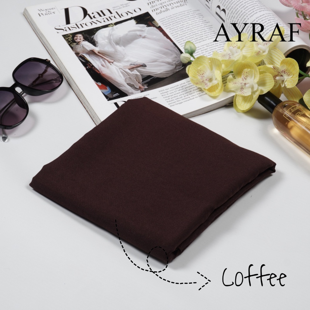 Kerudung Hijab Segiempat Paris Premium warna coklat coffe/Hijab Segiempat Terbaru Paris Premium warn