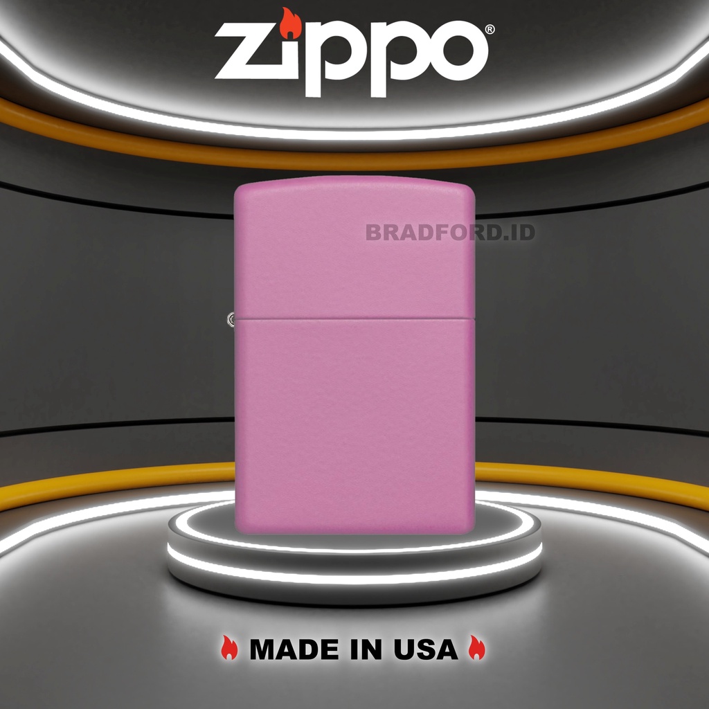 Korek Zippo Classic Pink Matte Zippo Logo 238 Garansi Resmi