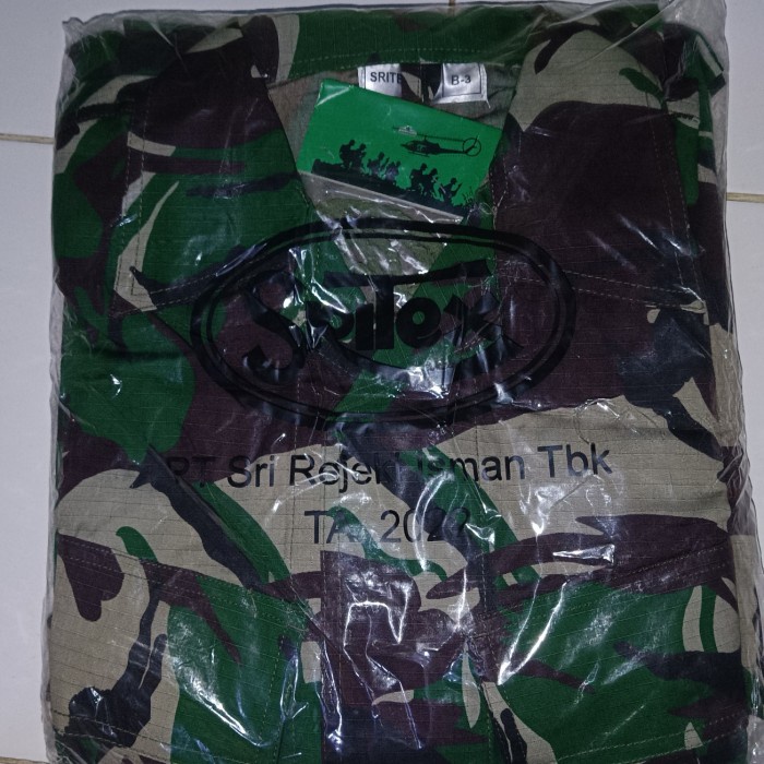 [[ PROMO MURAH ]] Baju PDL Loreng TNI Asli Jatah - B, PT Sritex