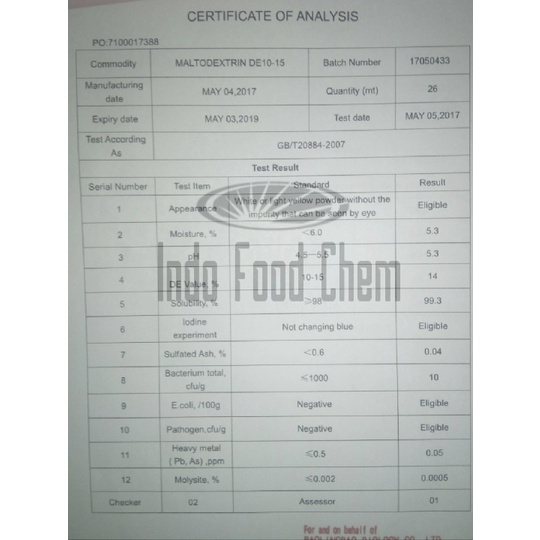 

Matodextrin - Dextrin DE 10-15 Repack 1000gr